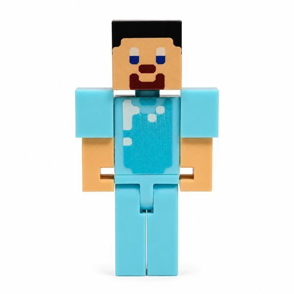 Фігурка Minecraft Стів / Steve мініконструктор 5 см магнітні ноги 3145239092 фото