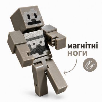 Фигурка Minecraft Скелет / Skeleton мини-конструктор 5 см магнитные ноги 3145320653 фото