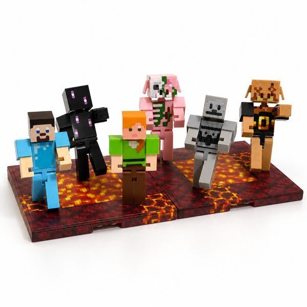 Фигурка Minecraft Зомби пиглин / Zomb Piglin мини-конструктор 5 см магнитные ноги 3145320752 фото