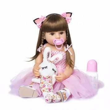 Реалістична Кукла Реборн 55 см Моніка повністю силіконова Doll Reborn Baby 0100101 К0100101 фото