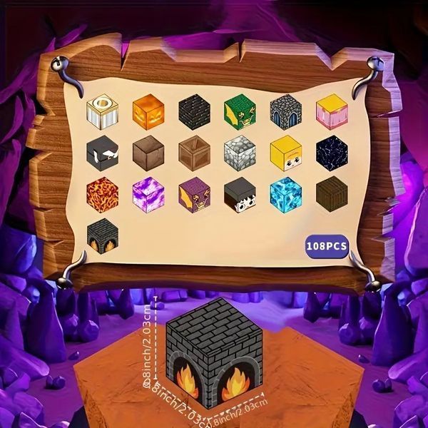 Магнитный конструктор Minecraft 108 шт по игре Майнкрафт Подземелье замка Mk001014 Mk001014 фото