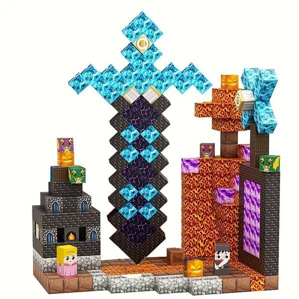 Магнитный конструктор Minecraft 108 шт по игре Майнкрафт Подземелье замка Mk001014 Mk001014 фото