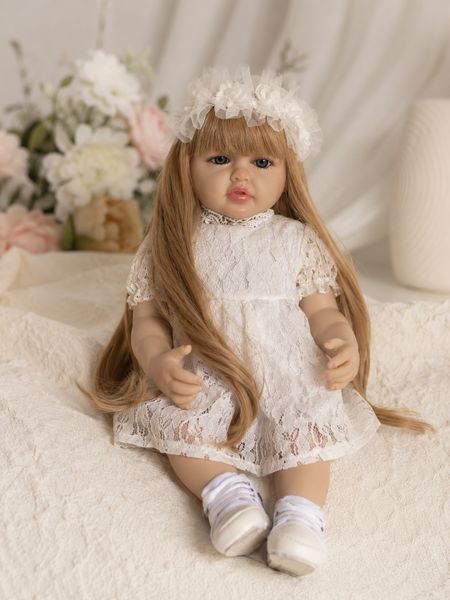 Реалістична Кукла Реборн 55 см повністю вінілова Doll Reborn Baby К0100313 К0100313 фото