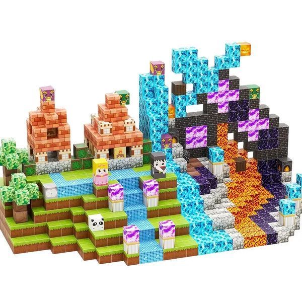 Магнитный конструктор Minecraft 107 шт по игре Майнкрафт Замок в джунглях Mk001020 Mk001020 фото