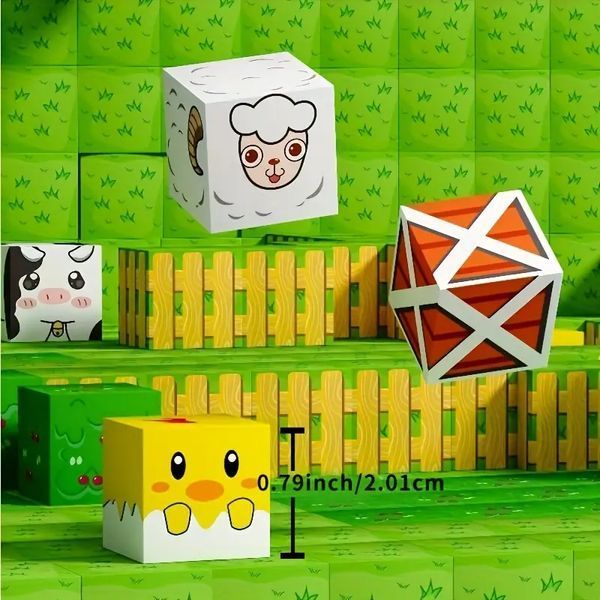Магнитный конструктор Minecraft 100 шт по игре Майнкрафт Ферма Mk001023 Mk001023 фото