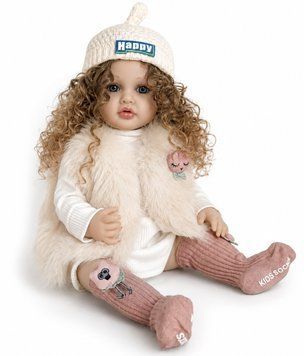 Реалістична Кукла Реборн 55 см повністю вінілова Doll Reborn Baby К0100504 К0100504 фото
