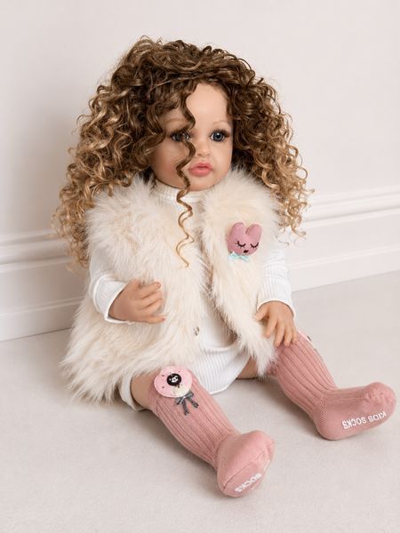 Реалістична Кукла Реборн 55 см повністю вінілова Doll Reborn Baby К0100504 К0100504 фото