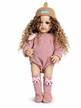 Реалістична Кукла Реборн 55 см повністю вінілова Doll Reborn Baby К0100506 К0100506 фото