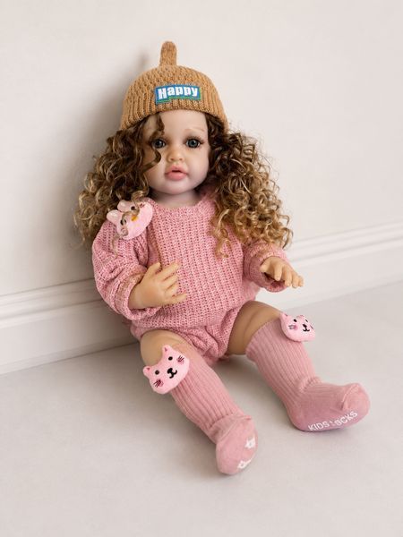Реалістична Кукла Реборн 55 см повністю вінілова Doll Reborn Baby К0100506 К0100506 фото