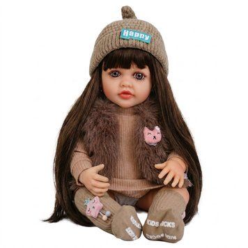 Реалістична Кукла Реборн 55 см повністю вінілова Doll Reborn Baby К0100203 К0100203 фото