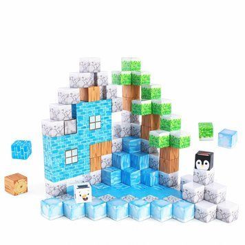 Магнітний конструктор Minecraft 124 шт по грі Майнкрафт Зимовий Mk001013.1 Mk001013.1 фото