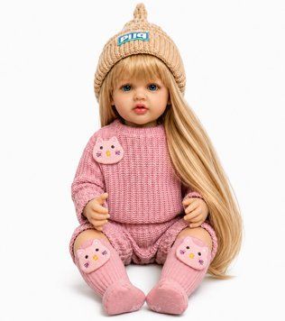 Реалістична Кукла Реборн 55 см повністю вінілова Doll Reborn Baby К0100306 К0100306 фото