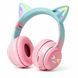 Детские беспроводные наушники CATEAR BT618 с ушками и RGB-подсветкой Bluetooth розовые T010064 фото 1