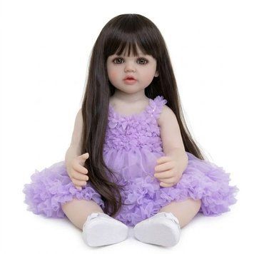 Реалістична Кукла Реборн 55 см повністю силіконова Doll Reborn Baby К0100216 К0100216 фото