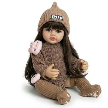 Реалістична Кукла Реборн 55 см повністю вінілова Doll Reborn Baby К0100212 К0100212 фото