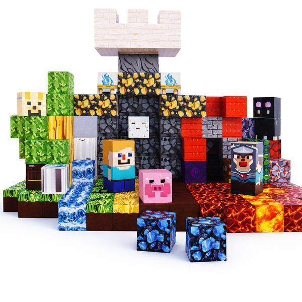 Магнитный конструктор Minecraft 150 шт по игре Майнкрафт Magnetic Крепость Mk001022 Mk001022 фото
