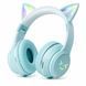 Детские беспроводные наушники CATEAR BT618 с ушками и RGB-подсветкой Bluetooth зеленые T010065 фото 1